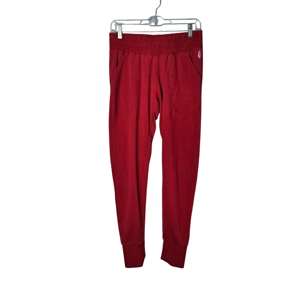 FP Movement Fleece Lined Joggers Berry Red Womens Medium Lounge Comfort